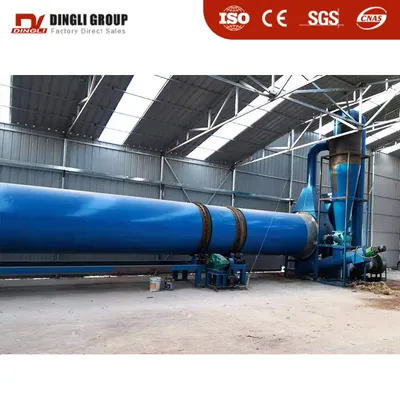 Dry 2 Ton Per Hour Wood Sawdust Rotary Drum Dryer