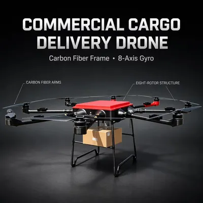 Heavy Duty Cargo Drone 50-100kg Payload Remote Long Range Rescue & Logistics Uav