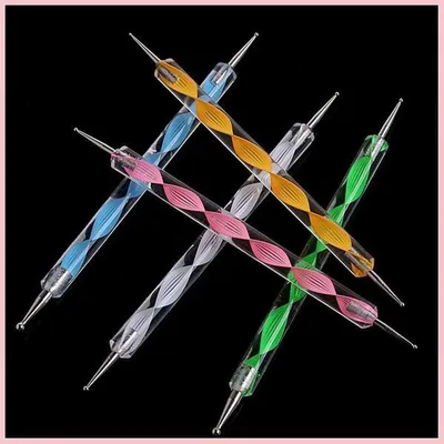 Nail Art Brush Spiral Pattern Dotting Pen