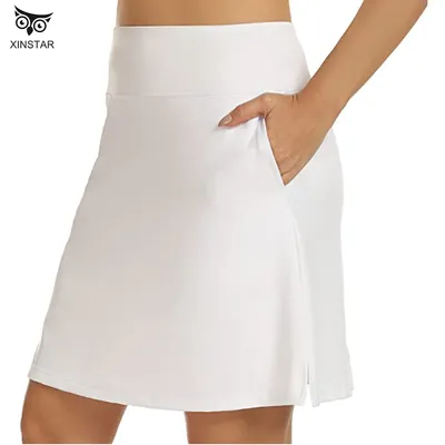 Women's Knee Length Skorts Skirts 20" Golf Long Tennis Casual Pickleball Skirt Pockets Modest Lightweight