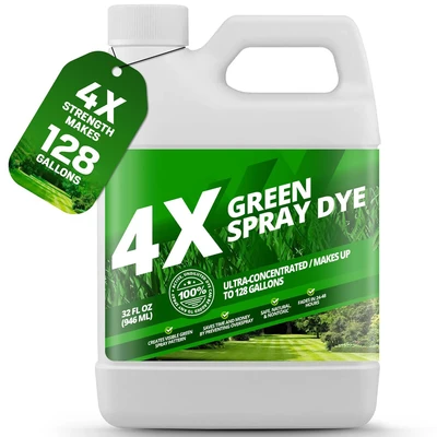 Concentrated Turf Colorant Spray for Restoring Drought-Stricken Dormant Lawns