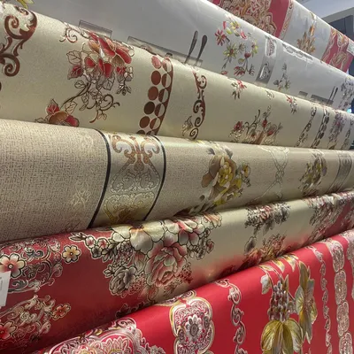 Wholesale Waterproof Luxury Dining Table Cloth Wedding Party Fabric Backing Gold PVC Table Cloth