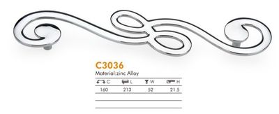 Fashion Style Zinc Alloy Cabinet Handle, Furniture Handle, Pull Handles