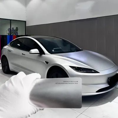 Silver Car Wrap Film for Metallic Auto Body Styling
