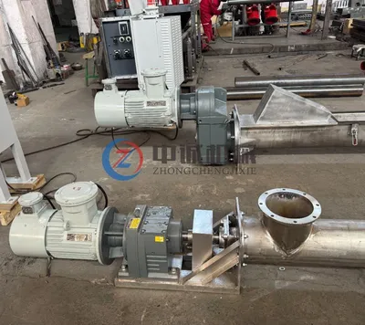 Versaflow Modular Stainless Steel Tubular Auger: Custom-Built VFD Inclined Screw Feeder