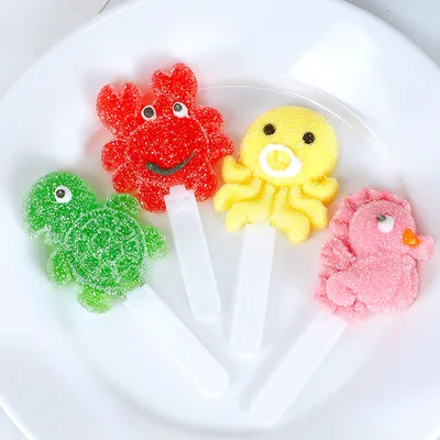 OEM ODM Lollipop Children's Marshmallow Cartoon Animal Pattern Soft Candy China
