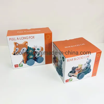 Customize Wooden Children's Educational Toys Pull Blocks Car Corrugated Paper Packaging Gift Boxes