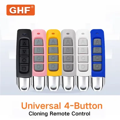 Universal Copying Code 433 Frequency 4 Buttons Metal Remote Control for Security Alarm Electric Door Garage Shutter Controls