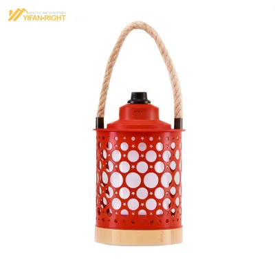 New Design Hemp Rope Vintage LED Dimmable Rechargeable Lithium Battery Camping Light