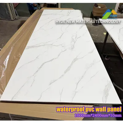 Hot Sales 10mm 3D Marble Effect Bathroom Shower Wet Room PVC Wall Cladding Water Resistant Wall Panels UK