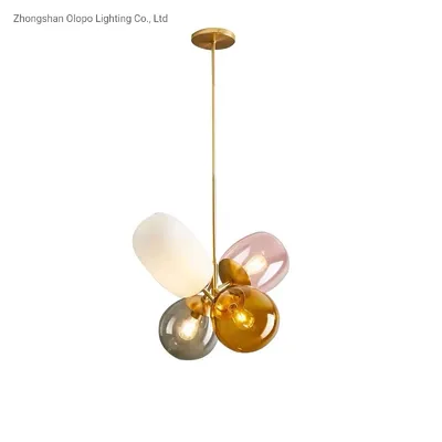 Zhongshan Lighting Chandelier Light Hanging Color Glass Pendant Lamp