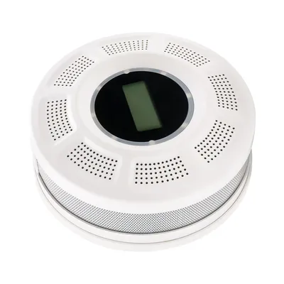 Composite Carbon Monoxide Smoke Detector Alarm with LCD Display