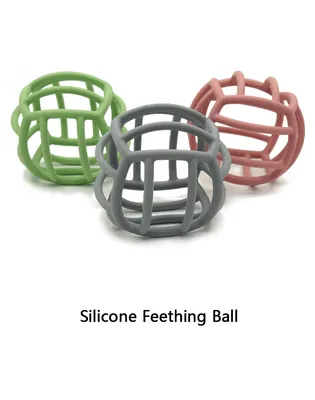 Intellectual & Educational Toys Baby Silicone Products Developmental Baby Silicone Teether Soft Ball Toy