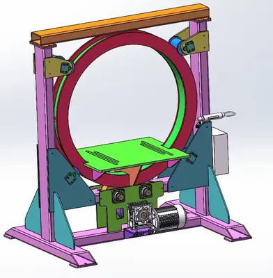 0-360° Mechanical Stator Rotator with Position Locking for Winding Section Slot Insertion