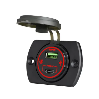 Waterproof Heavy Duty Power Solution for Marine RV and Commercial Transport Systems Bus USB Charger