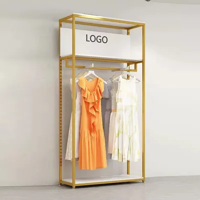 Custom Modular Boutique Garment Display Stand High-End Metal Shopfitting