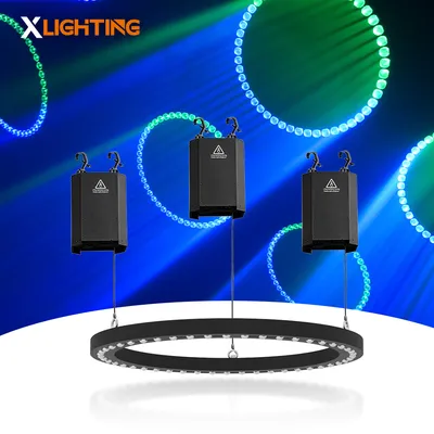 LED Kinetic Beam Ring Light with DMX Winch Lighting System