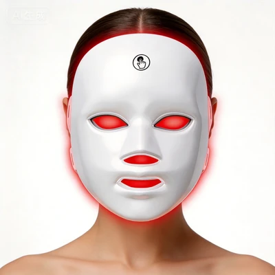 Professional Wireless Infrared Red Light Therapy Pink Silicone LED Beauty Mask for Face