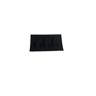 Custom 3D 666 Entire Black Embroidered Patch for Cap