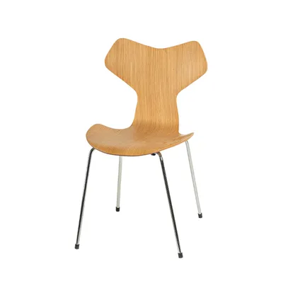 Furniture Wooden Dining Chair with Birch Cushion and Metal Feet