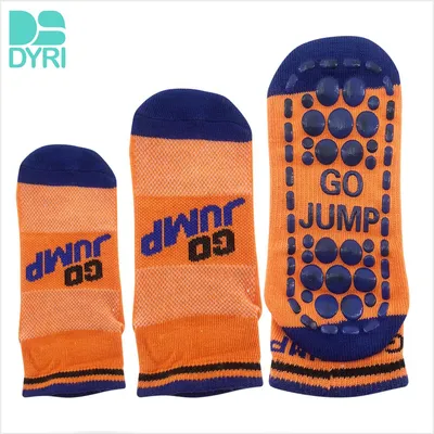 Go Jump Anti Skid Grips Trampoline Park Socks for Kids