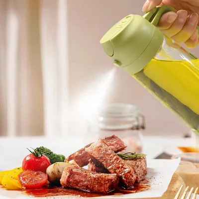 Fine Mist Oil Sprayer One Key Switch 2 in 1 Kitchen Tool for Home Cooking Roasting