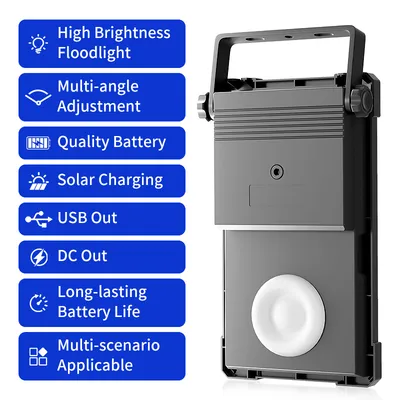 handle Solar Camping LED Light with 2 PCS Bulbs