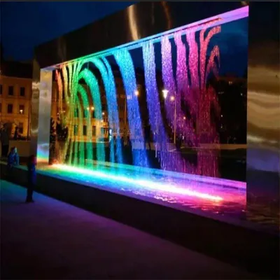 Digital Water Curtain Fountain with Show Waterfall Letters for Indoor Outdoor Decorative for Hopping Mall