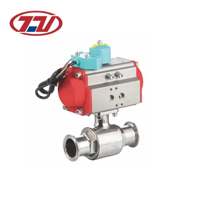 Stainless Steel High Pressure Clamp Pneumatic Actuated Ball Valve for Water Control