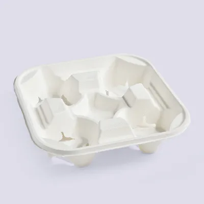 Zhongxin Customized Disposable Bagasse Cup Carriers