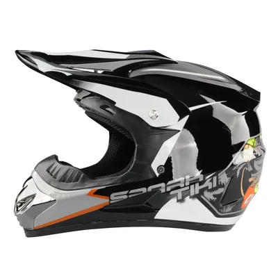 off Road Motorcycle Retro Full Face Helmets Carbon Shell Moto 3 in DOT