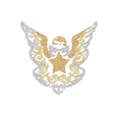 Lion Iron on Rhinestones for Clothing Bling Iron on Transfers