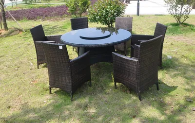 CE Approved PE Rattan Dining Furniture
