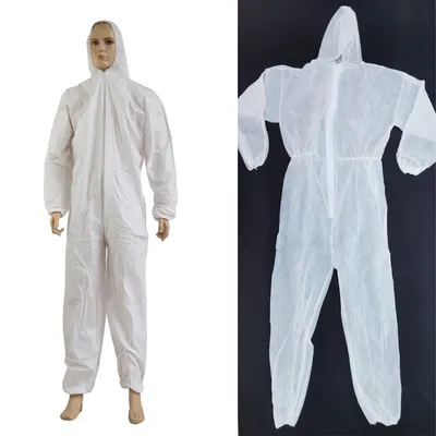 Cheap Disposable Coverall Non Woven Microporous PP+PE Film Coverall Type5/6 Coverall