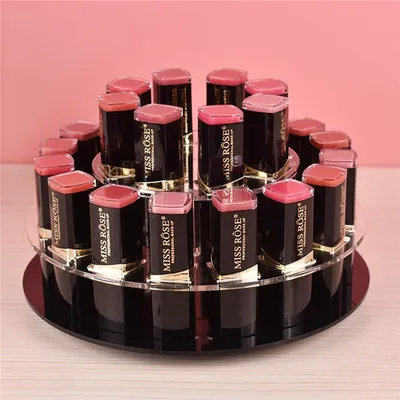 Clear Acrylic Makeup Cosmetic Lipsticks Rorating Organizer