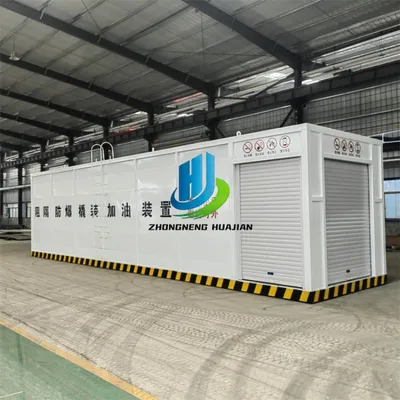 Standard 40FT Container Mobile Portable Fuel Service Station with Double Compartment Diesel Petrol Dispenser for Mining