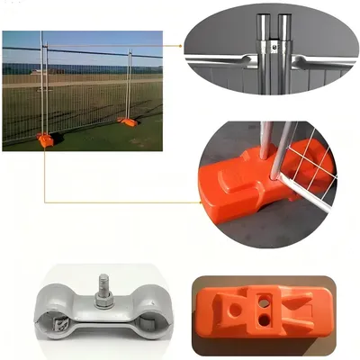 Heavy Duty Australia Temporary Construction Fence with Welded Wire Mesh Panel Clamp and Base
