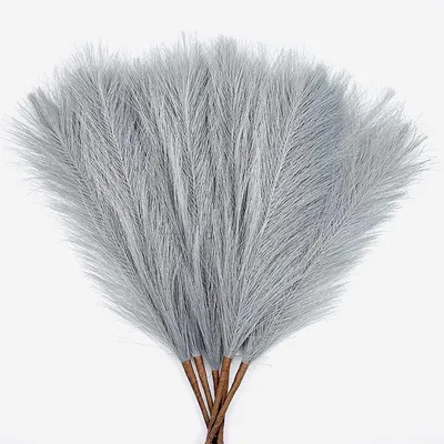 New Arrival Amazon Hot Sell Home Decor Artificial Pampas Silk 45cm 110cm Gradient Color Pampas for Home Wedding Decoration