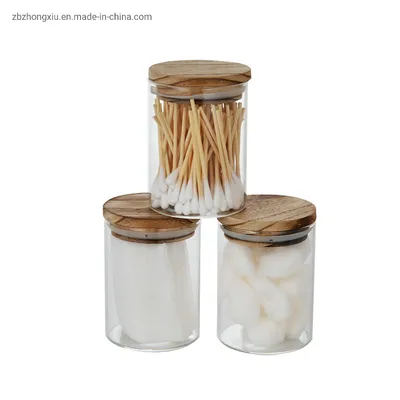 Glass Storage Jar for Cotton Swab Cotton Ball in Home