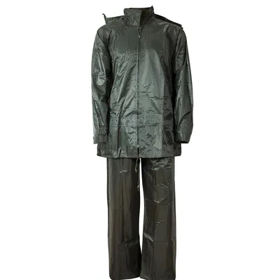 Cost Performance Customized Rain Coat Waterproof Safety Rain Suit for Men Rainwear 170t Polyester/PVC Coating