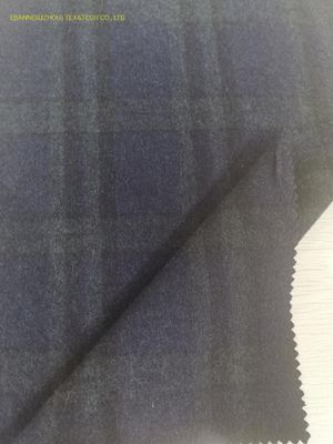 Woolen Fabric Navy Check Coat Jacket