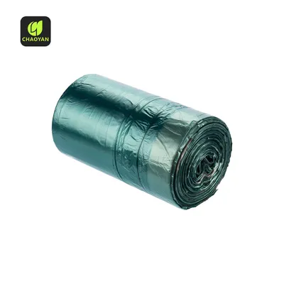 HDPE LDPE Multi Color Customized Logo 9 Gallon Black Garbage Bags, Heavy Duty Trash Bags with Drawstring for Bathroom and Outdoor Use