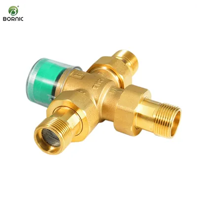 Bornic Durable Quality Adjustable Water Temperature Brass Thermostatic Mixing Valve