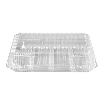 Clear Rectangular Plastic Container with Hinged Lid PP32