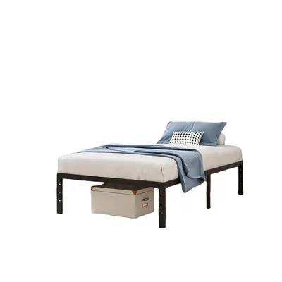 Modern Industrial Metal Bed Frame with Storage Solutions
