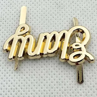 Neostar Gold Plated Handbags Hardware Making Custom Backpack Metal Brand Name Tags Plate