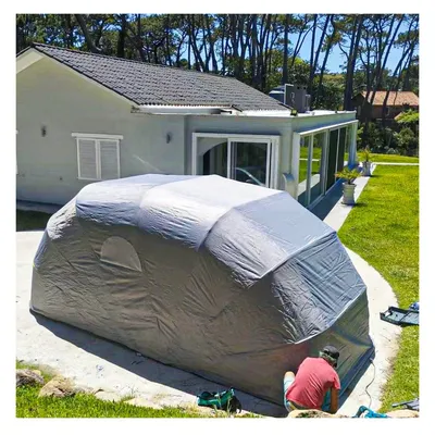 Durable Wall Garage Shelter Top with Foldable Car Mover