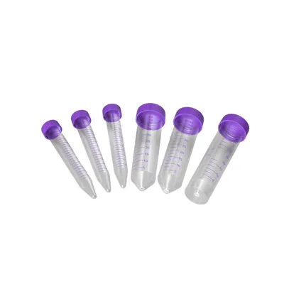 Conventional Centrifuge Tube, 50 Ml, Purple Flat Cap, Conical Bottom, Racked
