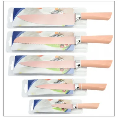 Stainless Steel Kitchen Knife Set with PP Handle and PP Cutting Board
