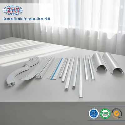 Custom Extruded PVC Plastic Profile Mount for Ceiling Curtain Track Single Double and Roller Shutter Guide